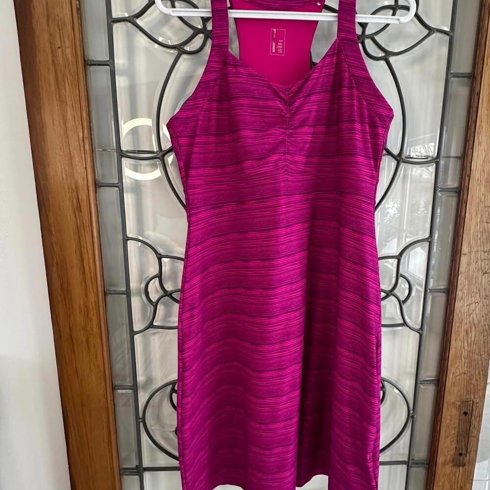 Mondetta Pink Striped Midi Dress